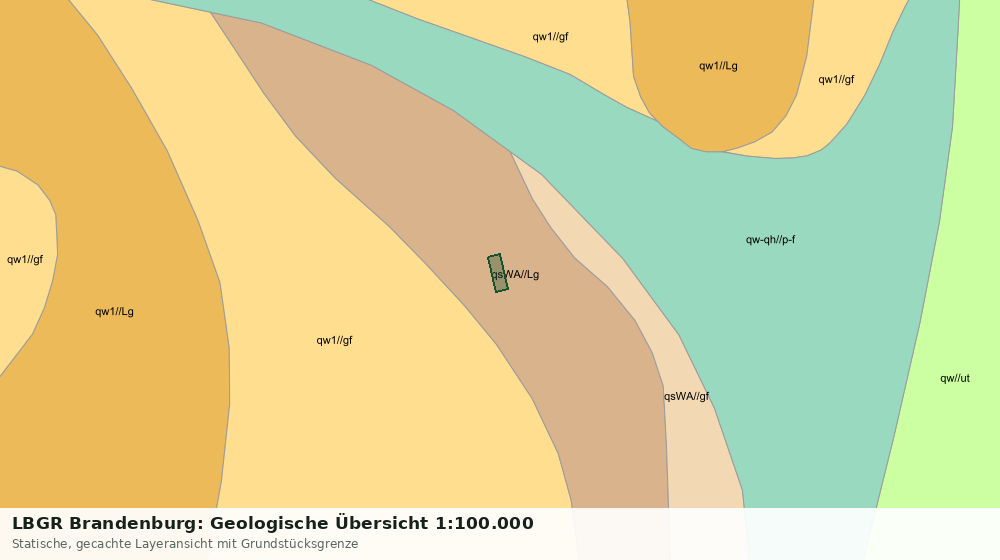 Statische Kartenansicht: LBGR Brandenburg: Geologische Übersicht 1:100.000