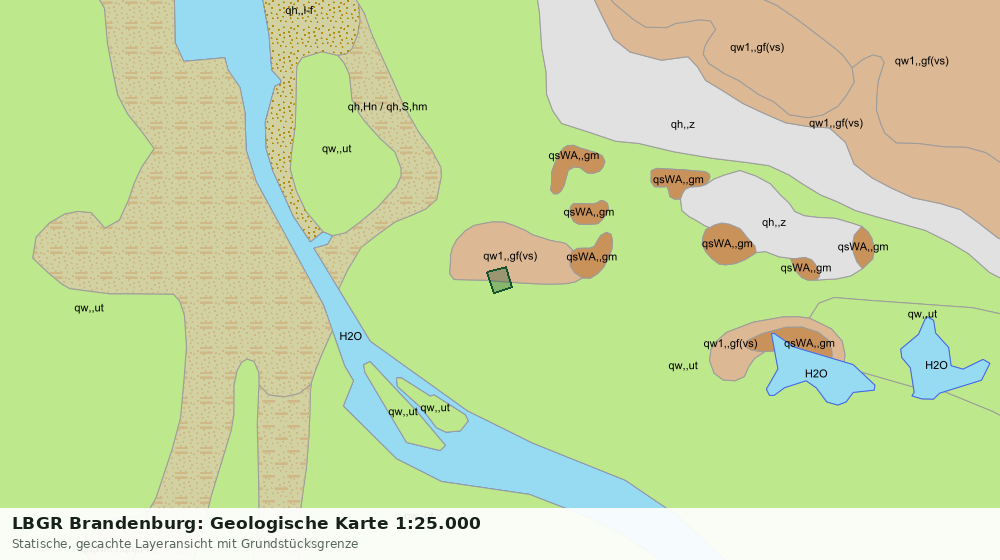 Statische Kartenansicht: LBGR Brandenburg: Geologische Karte 1:25.000