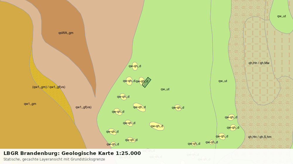 Statische Kartenansicht: LBGR Brandenburg: Geologische Karte 1:25.000