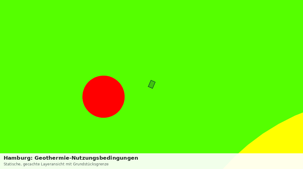 Statische Kartenansicht: Hamburg: Geothermie-Nutzungsbedingungen