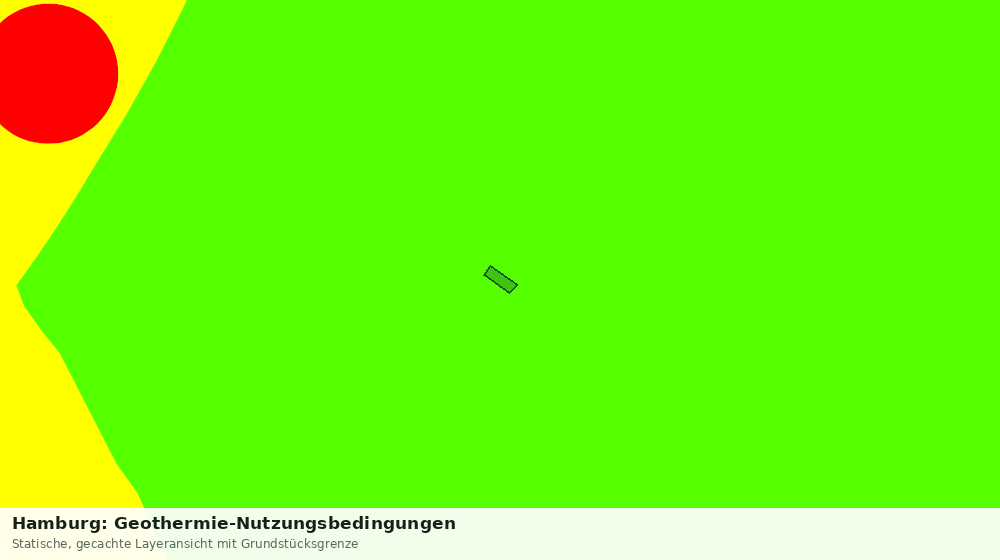Statische Kartenansicht: Hamburg: Geothermie-Nutzungsbedingungen