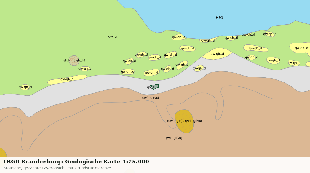 Statische Kartenansicht: LBGR Brandenburg: Geologische Karte 1:25.000