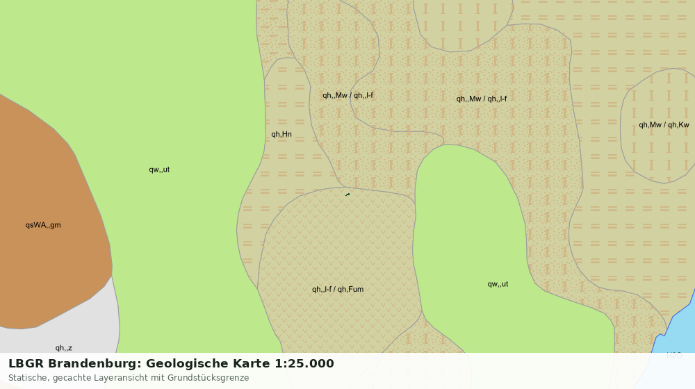 Statische Kartenansicht: LBGR Brandenburg: Geologische Karte 1:25.000