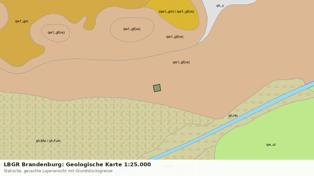 Statische Kartenansicht: LBGR Brandenburg: Geologische Karte 1:25.000