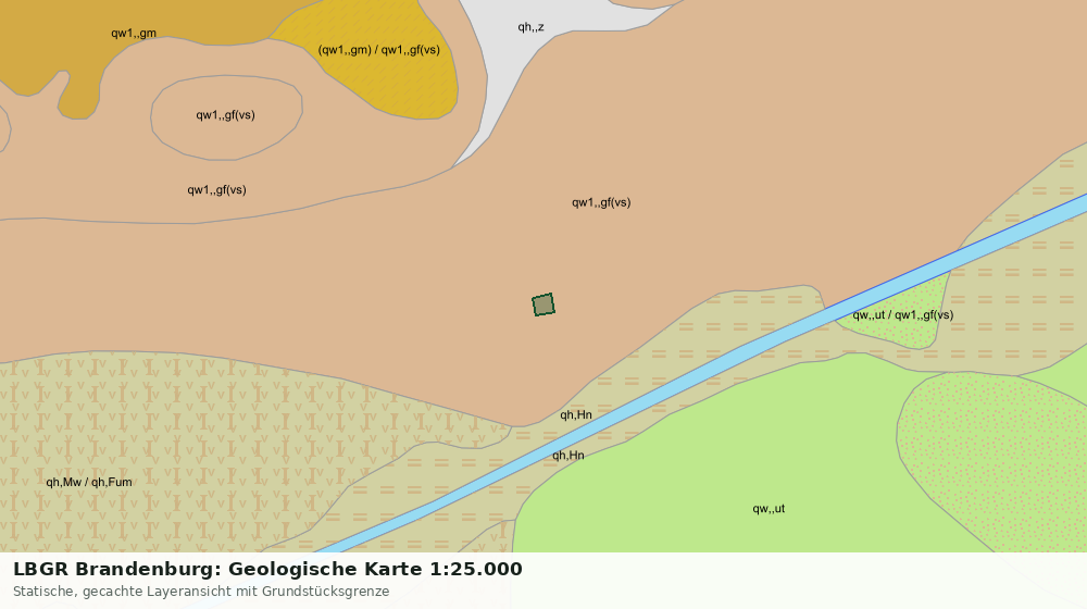 Statische Kartenansicht: LBGR Brandenburg: Geologische Karte 1:25.000
