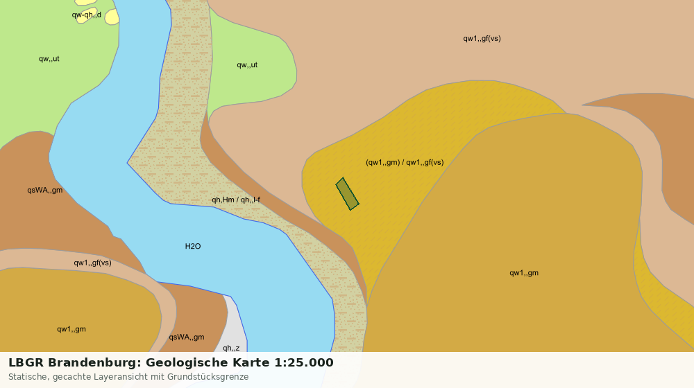 Statische Kartenansicht: LBGR Brandenburg: Geologische Karte 1:25.000