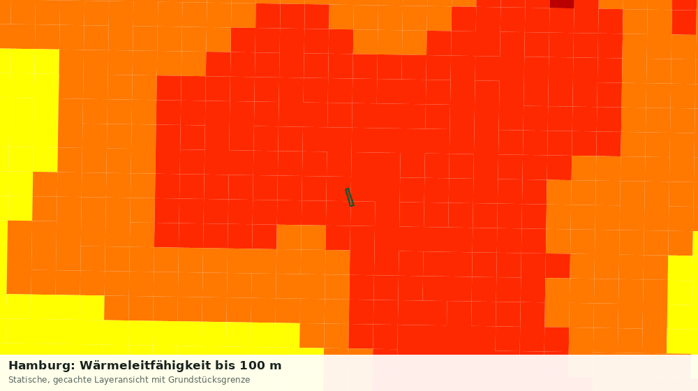 Statische Kartenansicht: Hamburg: Wärmeleitfähigkeit bis 100 m