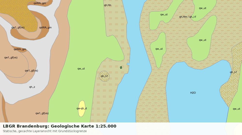Statische Kartenansicht: LBGR Brandenburg: Geologische Karte 1:25.000