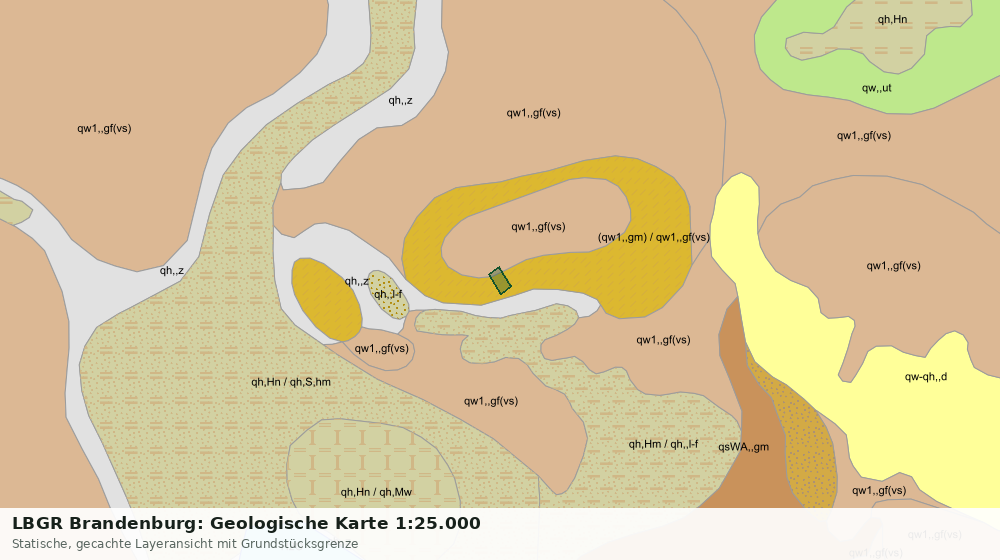 Statische Kartenansicht: LBGR Brandenburg: Geologische Karte 1:25.000