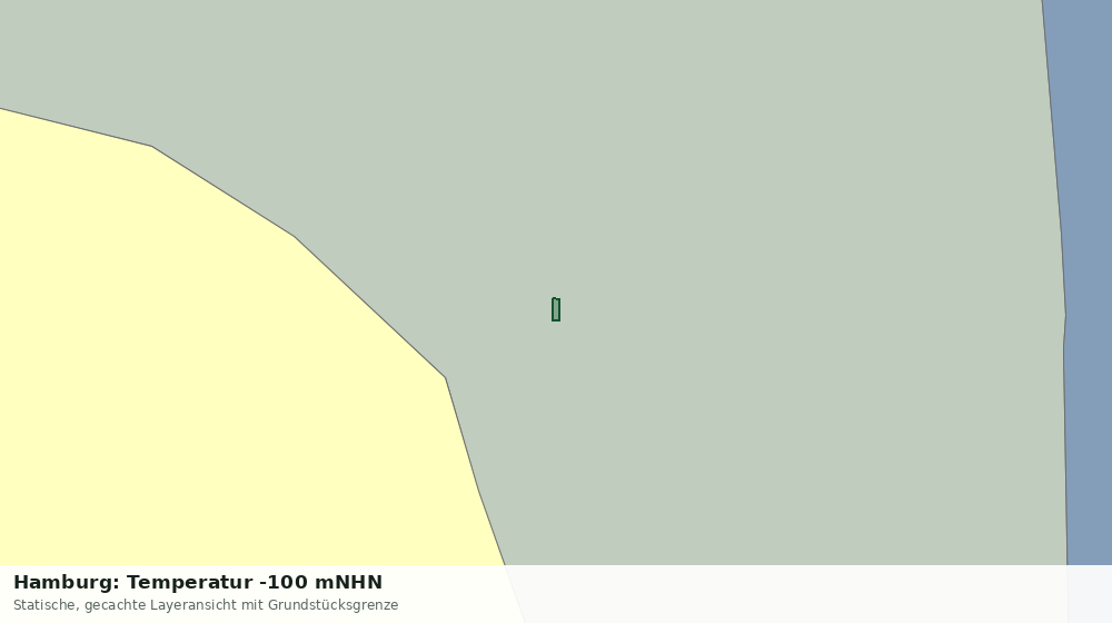 Statische Kartenansicht: Hamburg: Temperatur -100 mNHN