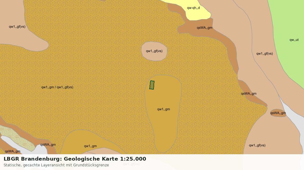 Statische Kartenansicht: LBGR Brandenburg: Geologische Karte 1:25.000