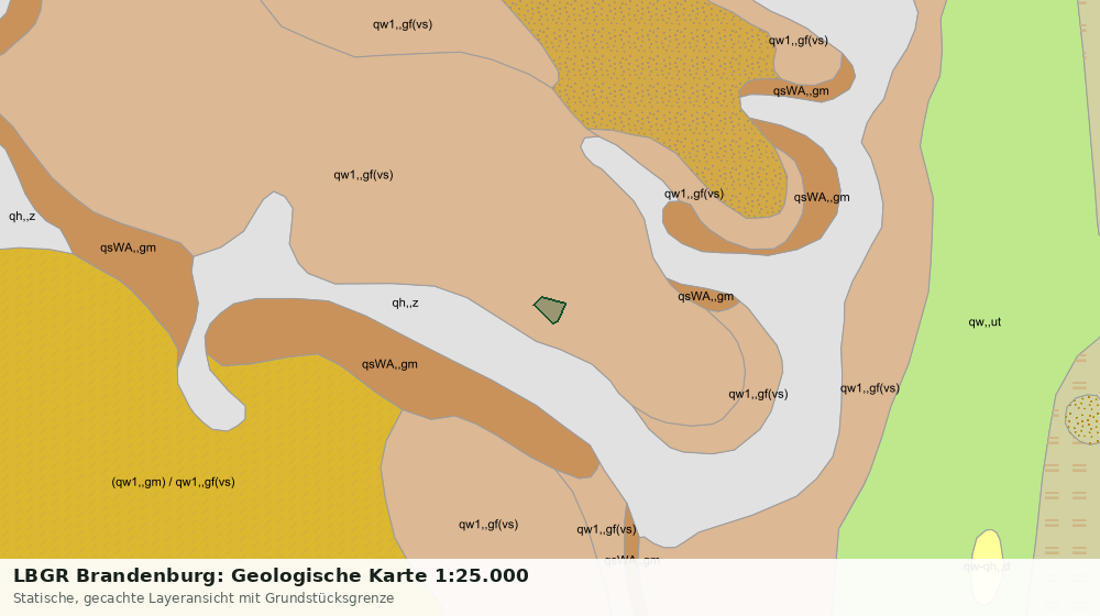 Statische Kartenansicht: LBGR Brandenburg: Geologische Karte 1:25.000