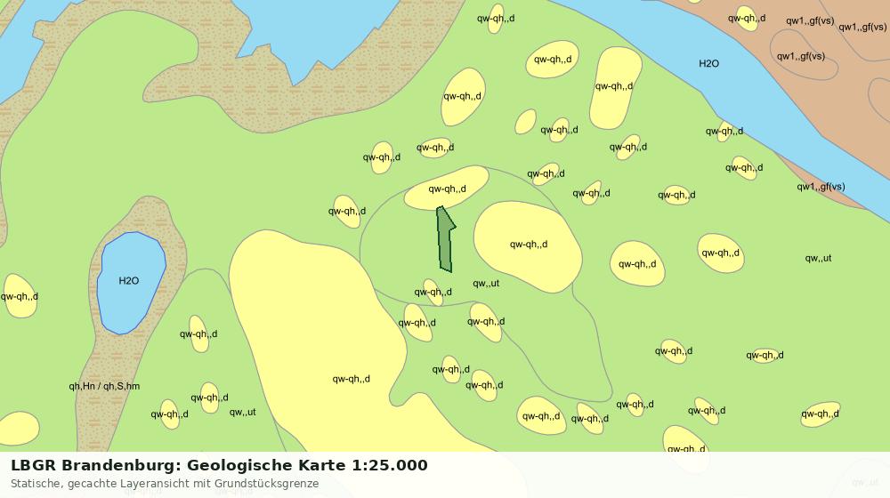 Statische Kartenansicht: LBGR Brandenburg: Geologische Karte 1:25.000