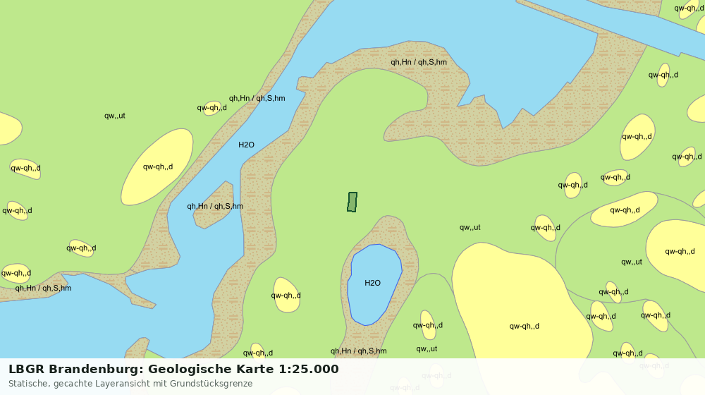 Statische Kartenansicht: LBGR Brandenburg: Geologische Karte 1:25.000