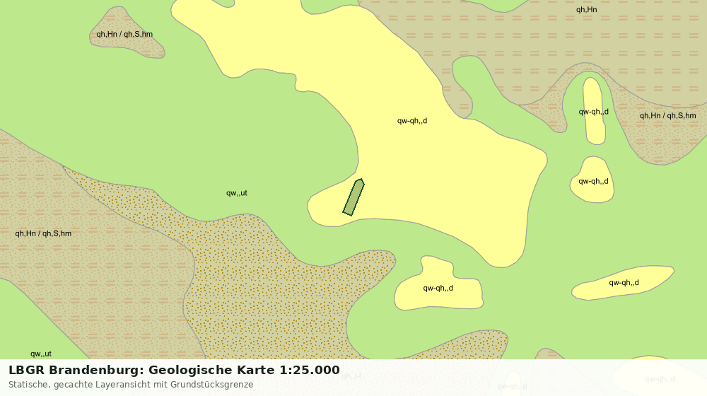 Statische Kartenansicht: LBGR Brandenburg: Geologische Karte 1:25.000