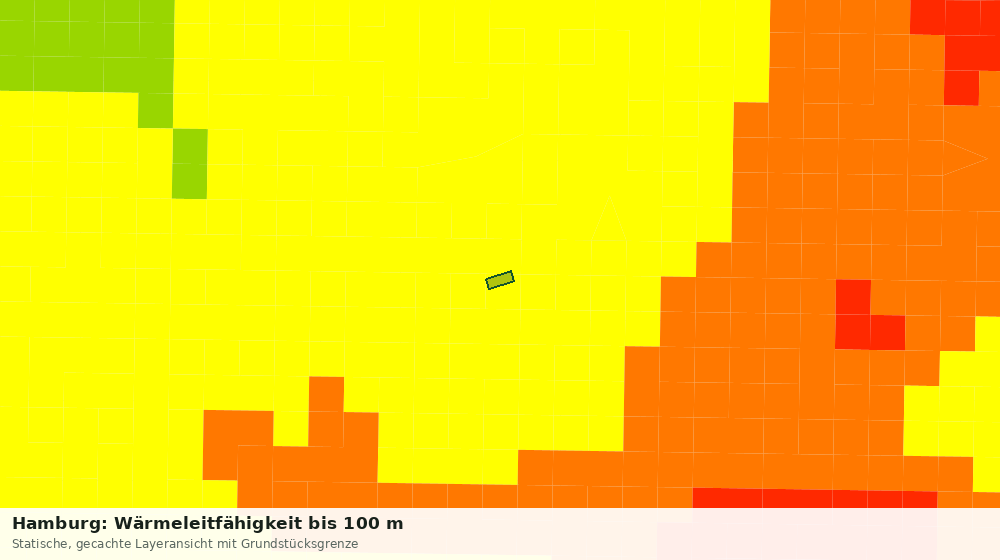 Statische Kartenansicht: Hamburg: Wärmeleitfähigkeit bis 100 m