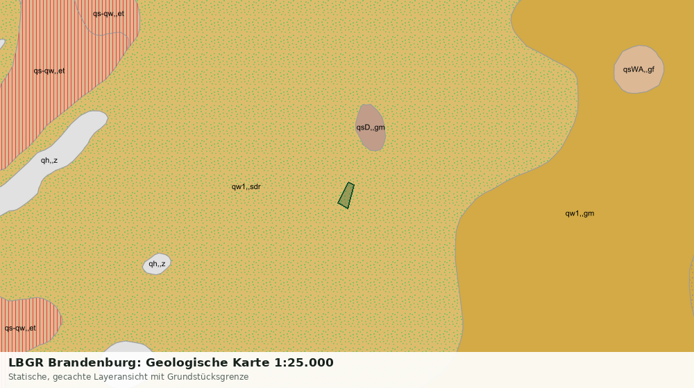 Statische Kartenansicht: LBGR Brandenburg: Geologische Karte 1:25.000