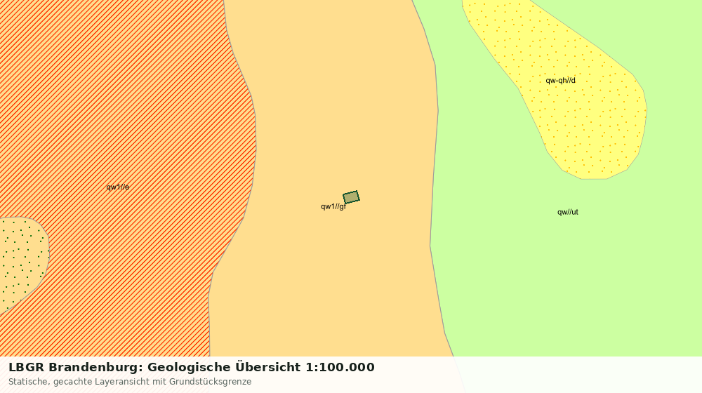 Statische Kartenansicht: LBGR Brandenburg: Geologische Übersicht 1:100.000