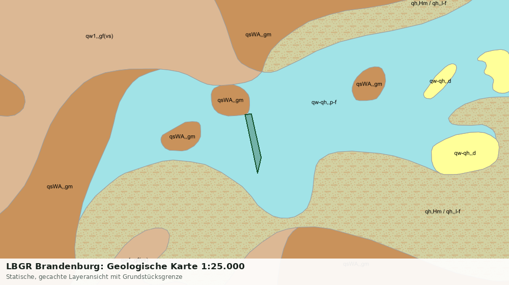 Statische Kartenansicht: LBGR Brandenburg: Geologische Karte 1:25.000