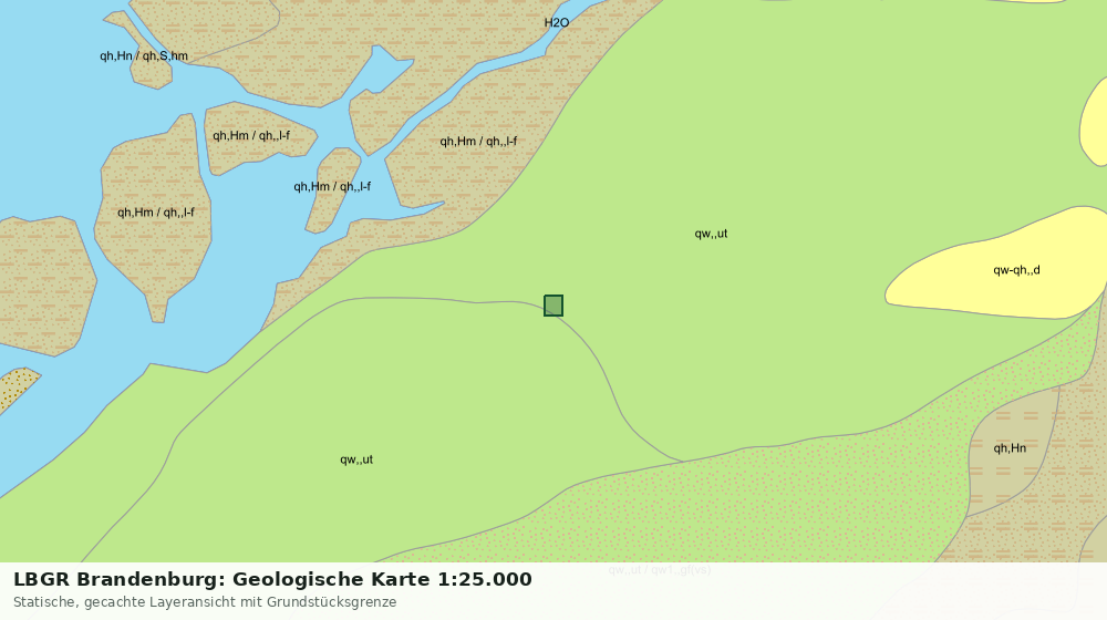 Statische Kartenansicht: LBGR Brandenburg: Geologische Karte 1:25.000
