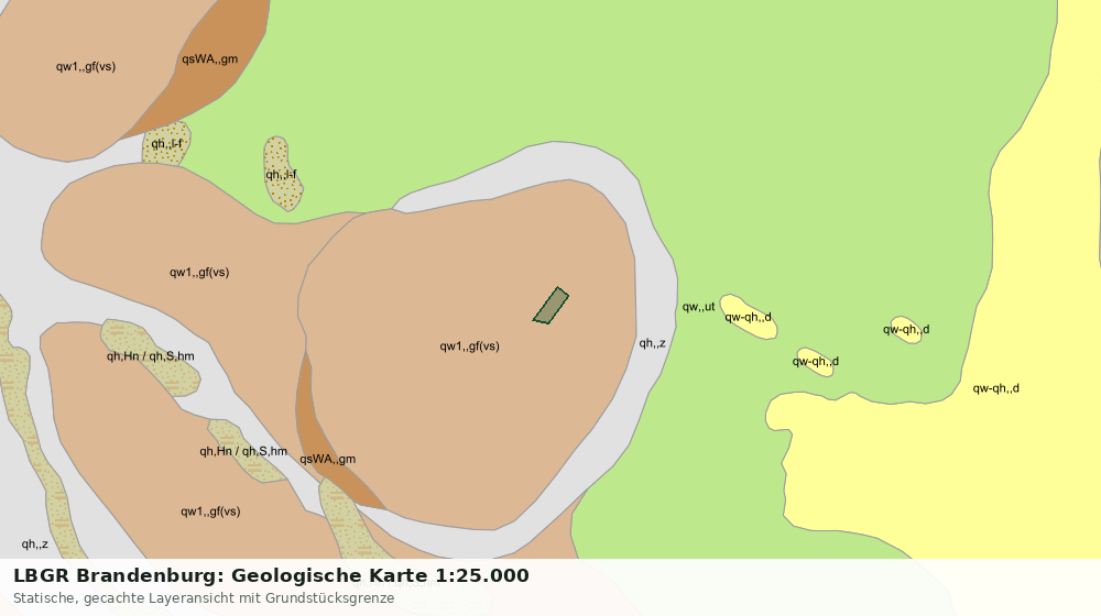 Statische Kartenansicht: LBGR Brandenburg: Geologische Karte 1:25.000