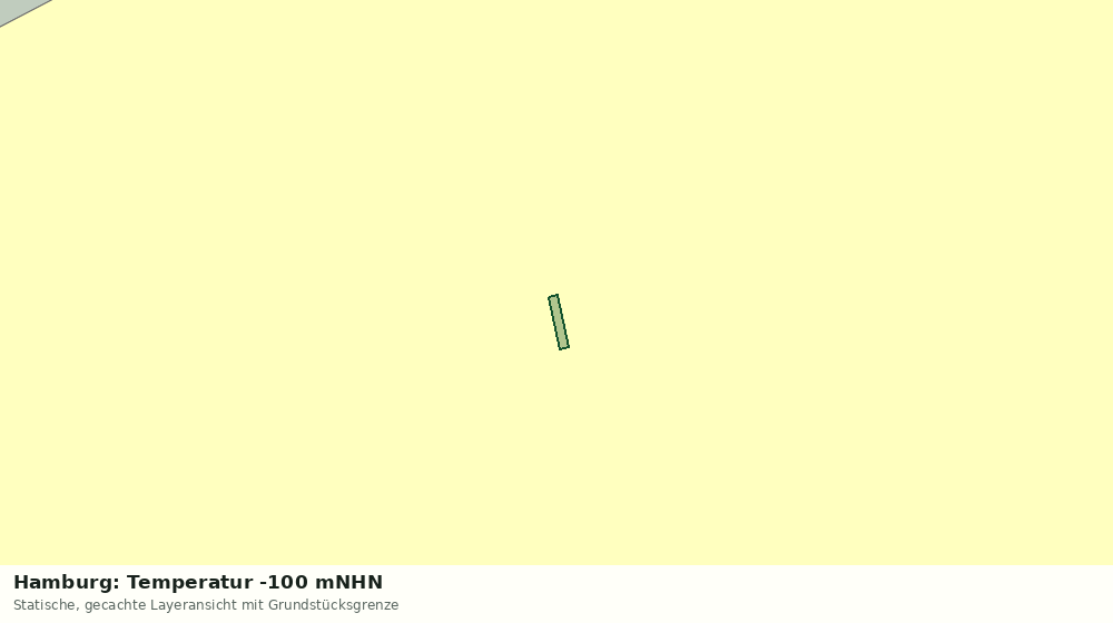 Statische Kartenansicht: Hamburg: Temperatur -100 mNHN