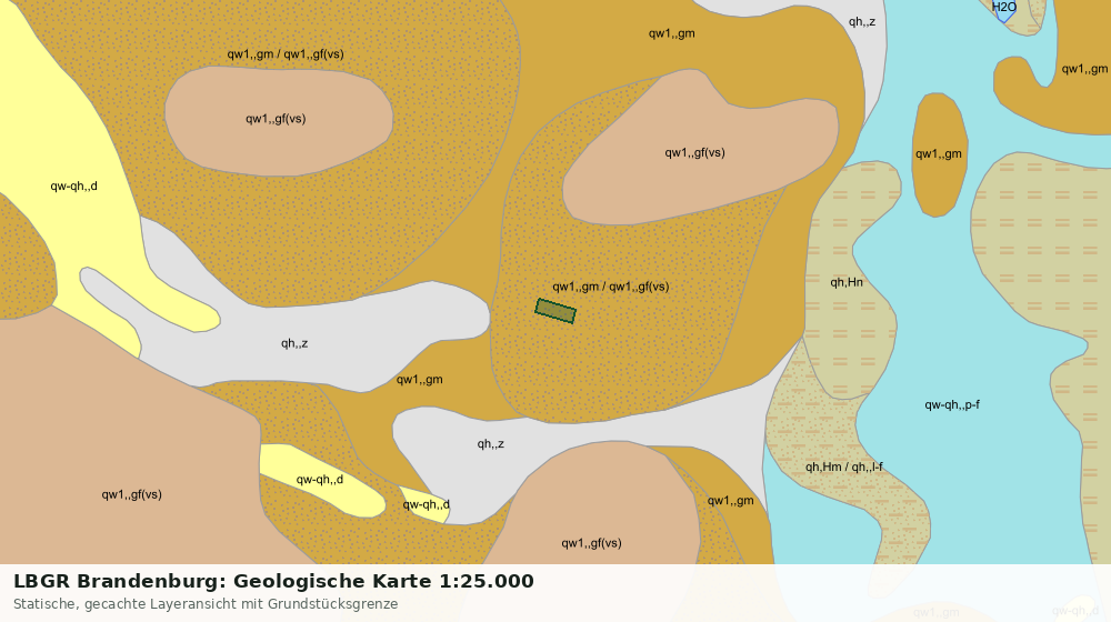 Statische Kartenansicht: LBGR Brandenburg: Geologische Karte 1:25.000