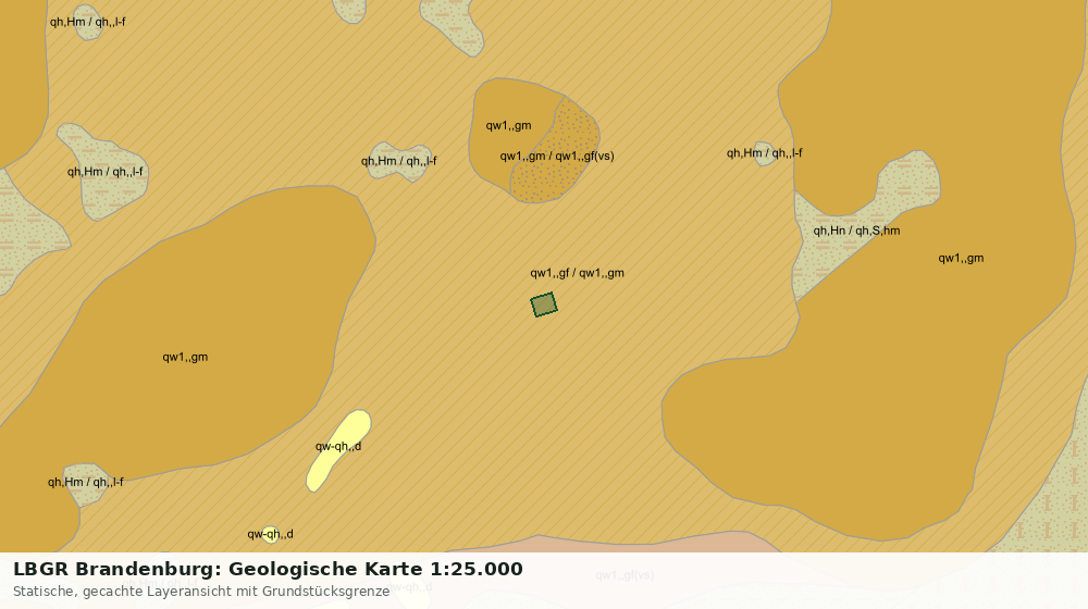 Statische Kartenansicht: LBGR Brandenburg: Geologische Karte 1:25.000