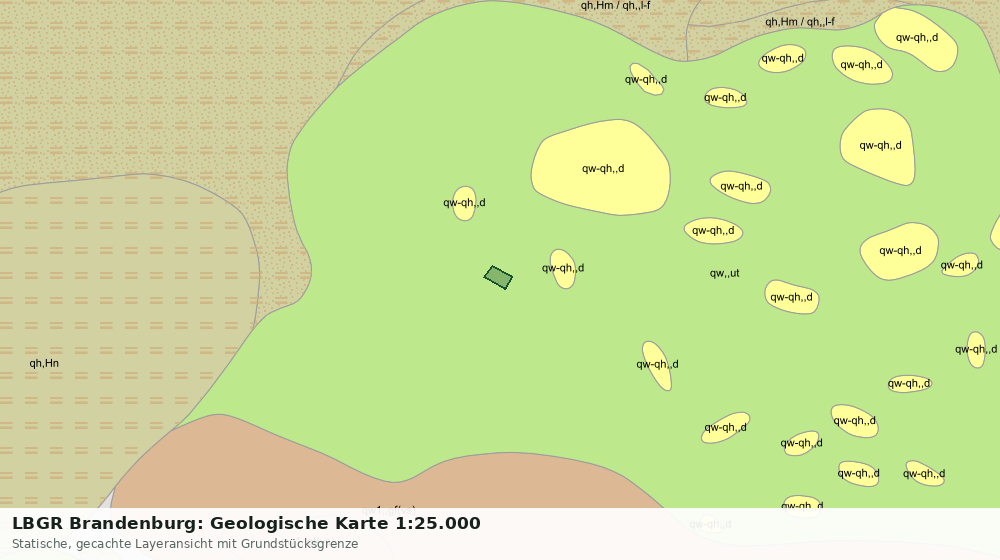 Statische Kartenansicht: LBGR Brandenburg: Geologische Karte 1:25.000