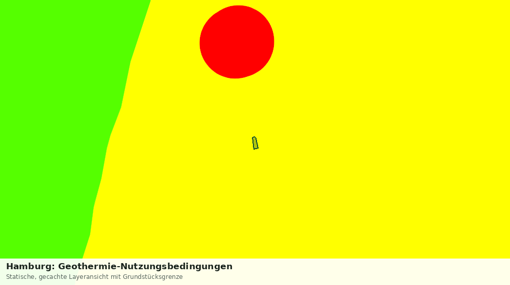 Statische Kartenansicht: Hamburg: Geothermie-Nutzungsbedingungen
