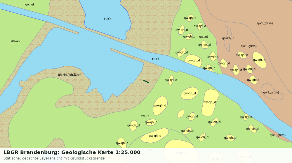 Statische Kartenansicht: LBGR Brandenburg: Geologische Karte 1:25.000