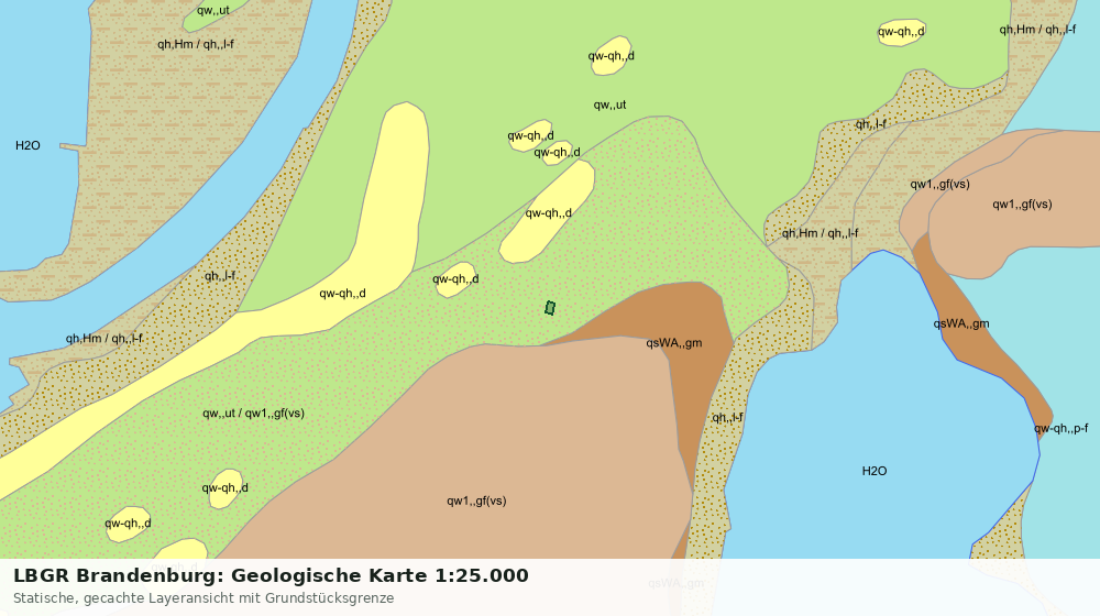 Statische Kartenansicht: LBGR Brandenburg: Geologische Karte 1:25.000