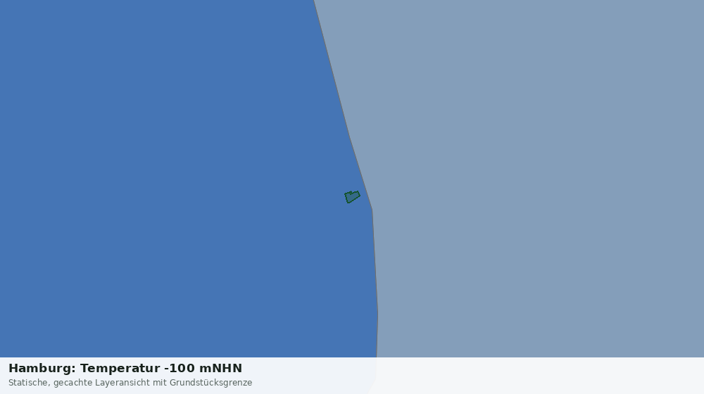 Statische Kartenansicht: Hamburg: Temperatur -100 mNHN