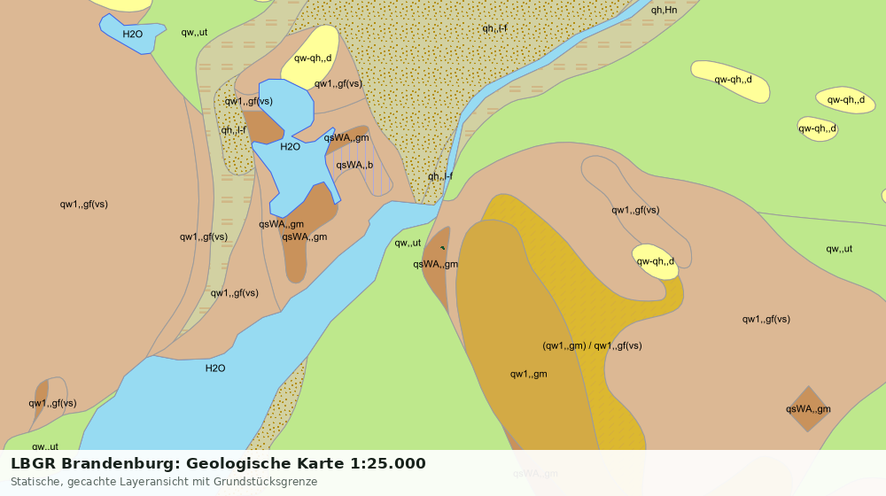 Statische Kartenansicht: LBGR Brandenburg: Geologische Karte 1:25.000