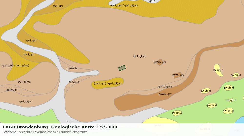 Statische Kartenansicht: LBGR Brandenburg: Geologische Karte 1:25.000