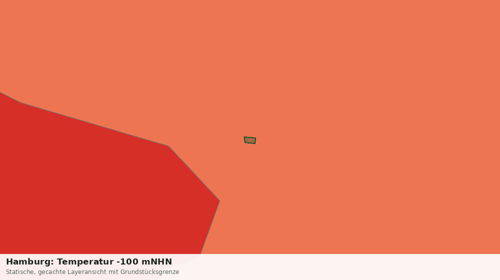 Statische Kartenansicht: Hamburg: Temperatur -100 mNHN