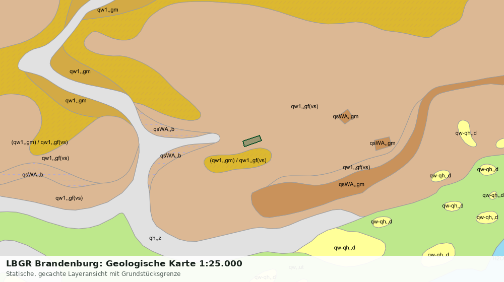 Statische Kartenansicht: LBGR Brandenburg: Geologische Karte 1:25.000