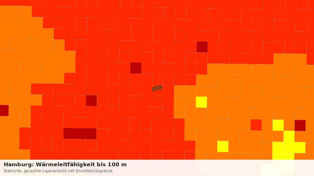 Statische Kartenansicht: Hamburg: Wärmeleitfähigkeit bis 100 m