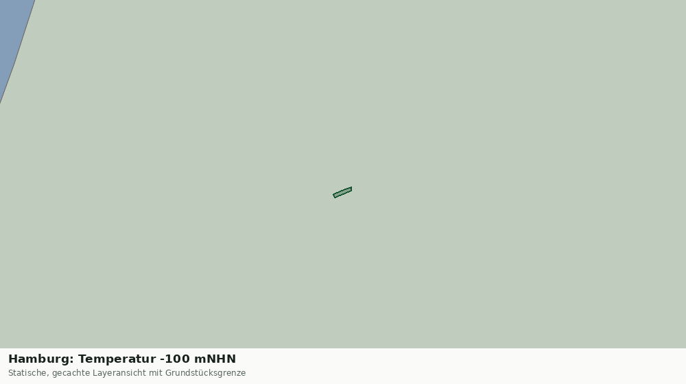 Statische Kartenansicht: Hamburg: Temperatur -100 mNHN