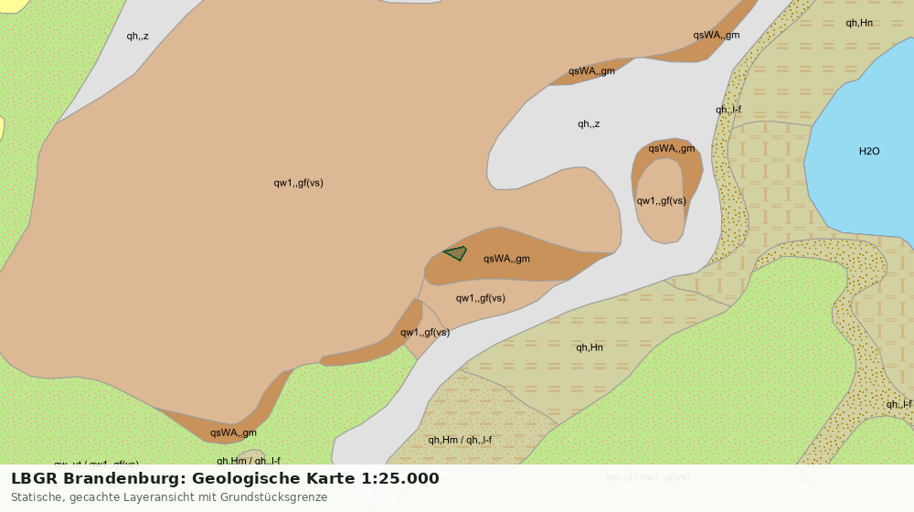 Statische Kartenansicht: LBGR Brandenburg: Geologische Karte 1:25.000
