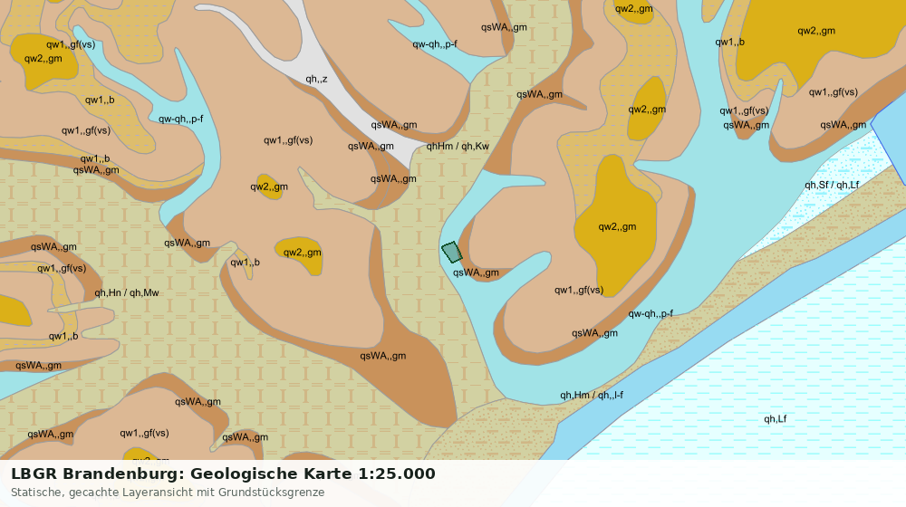 Statische Kartenansicht: LBGR Brandenburg: Geologische Karte 1:25.000