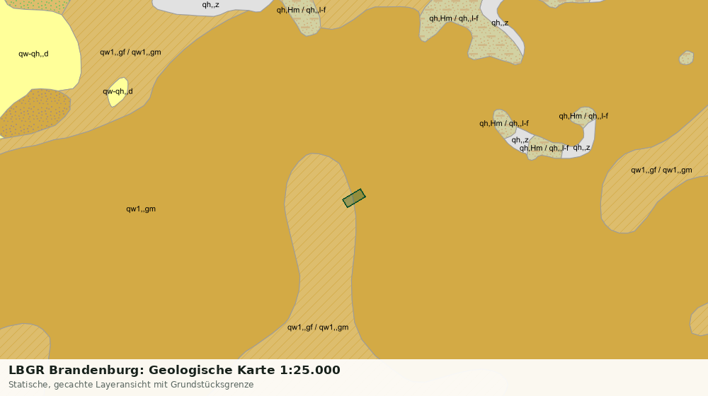 Statische Kartenansicht: LBGR Brandenburg: Geologische Karte 1:25.000