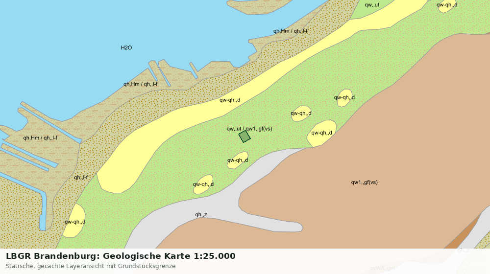 Statische Kartenansicht: LBGR Brandenburg: Geologische Karte 1:25.000
