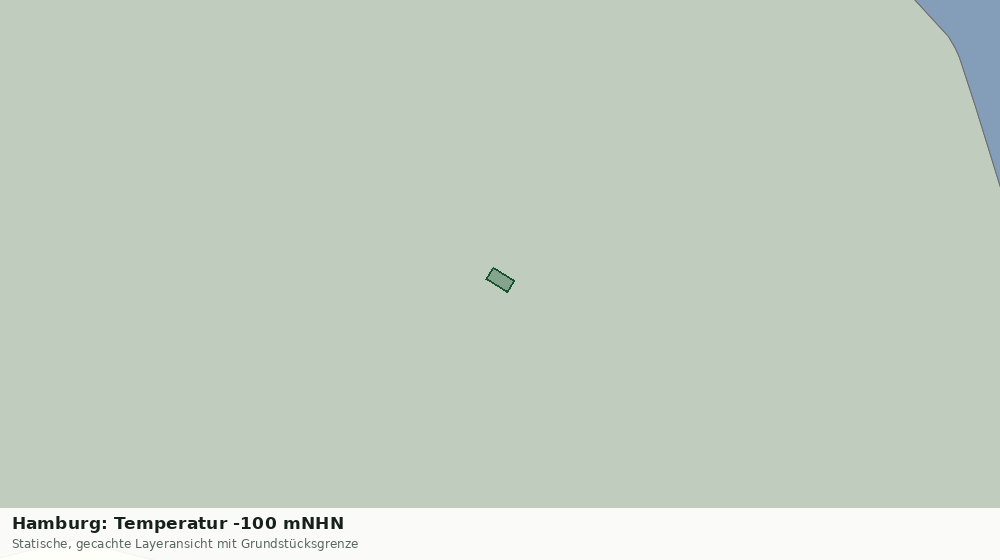 Statische Kartenansicht: Hamburg: Temperatur -100 mNHN