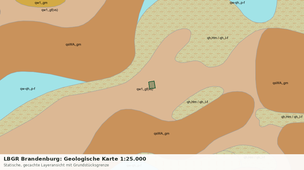 Statische Kartenansicht: LBGR Brandenburg: Geologische Karte 1:25.000