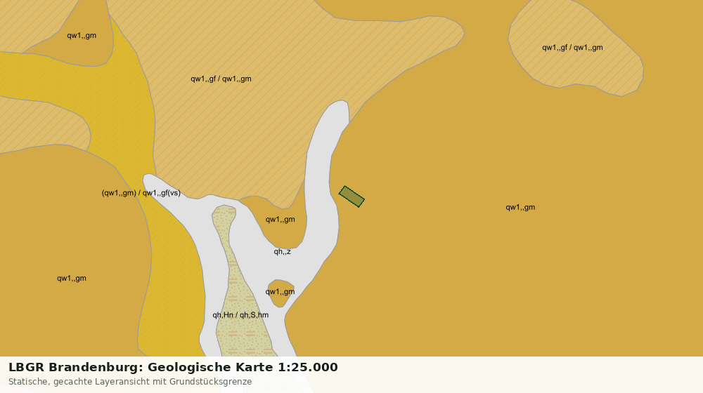 Statische Kartenansicht: LBGR Brandenburg: Geologische Karte 1:25.000