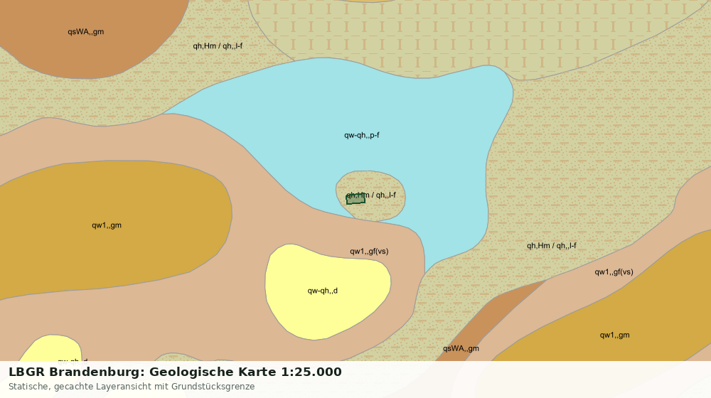 Statische Kartenansicht: LBGR Brandenburg: Geologische Karte 1:25.000