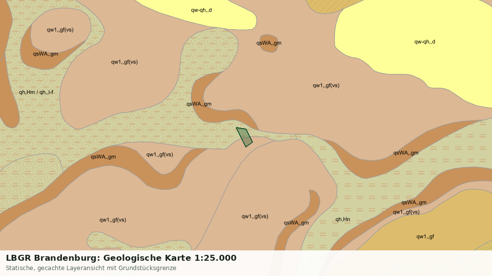 Statische Kartenansicht: LBGR Brandenburg: Geologische Karte 1:25.000