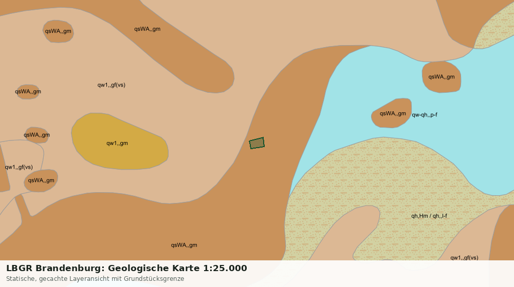 Statische Kartenansicht: LBGR Brandenburg: Geologische Karte 1:25.000