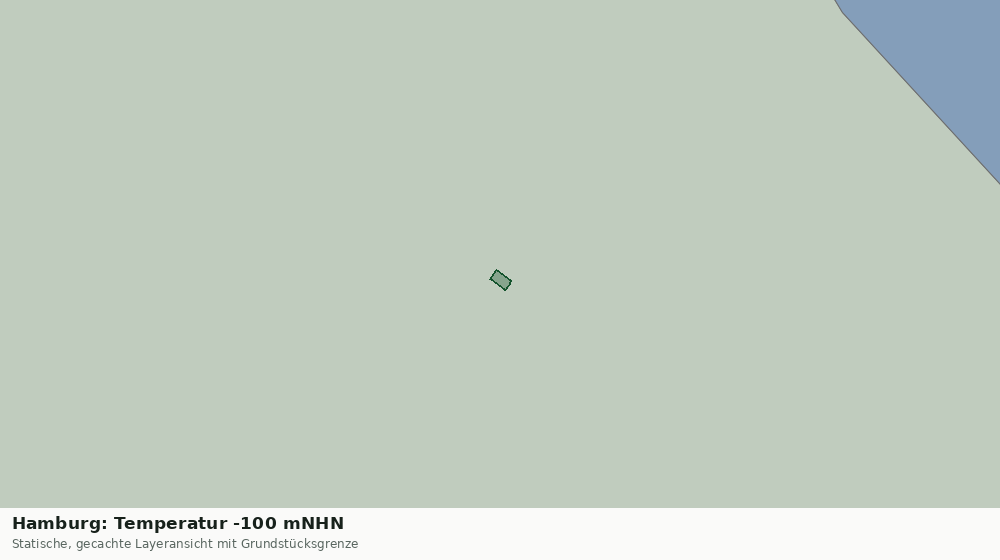 Statische Kartenansicht: Hamburg: Temperatur -100 mNHN